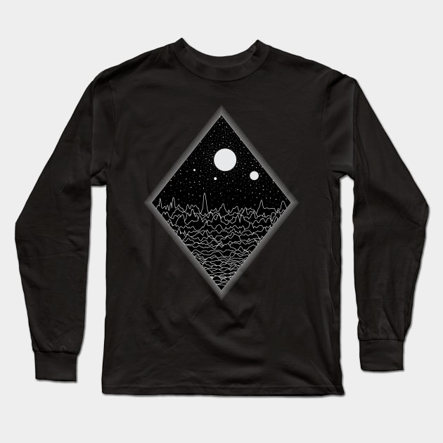 Moonlit Landscape Long Sleeve T-Shirt by Liam Warr